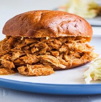 PULLED BBQ PORK SANDWICH, COLE SLAW